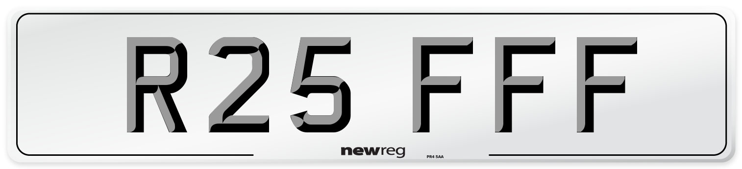 R25 FFF Number Plate from New Reg
